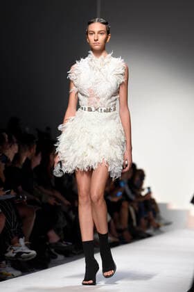Milan Fashion Week, Women Spring Summer 2020. Milan, Women s Fashion, Spring Summer 2020. ERMANNO SCERVINO catwalk. Pictured: model  Copyright: xSimonaxChiocciax xIPAx xFotosickix