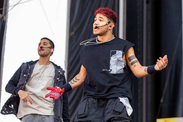 September 21, 2019, Las Vegas, Nevada, U.S: ERICK BRIAN COLON and RICHARD CAMACHO of CNCO during the iHeartMusic Festival Daytime Village at Las Vegas Festival Grounds in Las Vegas, Nevada Las Vegas U.S. - ZUMAs135 20190921_zap_s135_012 Copyright: xDanielxDeSloverx