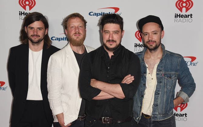September 22, 2019, Las Vegas, NV, USA: LAS VEGAS, NV - SEPTEMBER 21: Ben Lovett, Marcus Mumford, Winston Marshall and Ted Dwane of Mumford & Sons attend the iHeartRadio Music Festival at T-Mobile Arena on September 21, 2019 in Las Vegas, Nevada. Photo: imageSPACE Las Vegas USA - ZUMAs181 20190922_zea_s181_005 Copyright: xImagespacex