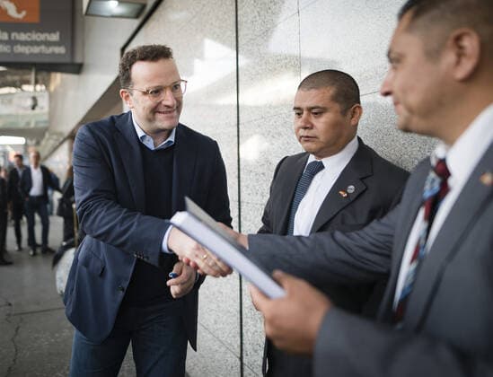 Federal Health Minister Jens Spahn CDU as part of his departure from Mexico City, 21 09 2019 Mexico City Mexico Mexico Copyright: xXanderxHeinl photothek.netx