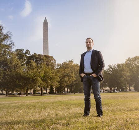 Federal Health Minister Jens Spahn CDU in front of the Washington Monument Washington, 21 09 2019 Washington USA Copyright: xXanderxHeinl photothek.netx