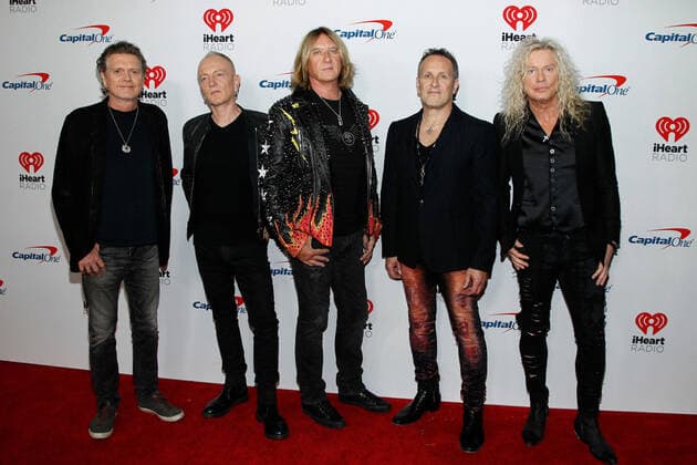 English rock band Def Leppard arrives for the iHeartRadio Music Festival at the T-Mobile Arena in Las Vegas, Nevada on Saturday, September 21, 2019.  LAV2019092153 JAMESxATOA
