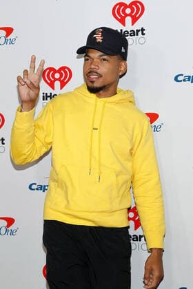 Chance the Rapper arrives for the iHeartRadio Music Festival at the T-Mobile Arena in Las Vegas, Nevada on Saturday, September 21, 2019.  LAV2019092183 JAMESxATOA