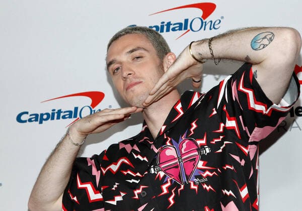 Lauv arrives for the iHeartRadio Music Festival at the T-Mobile Arena in Las Vegas, Nevada on Saturday, September 21, 2019.  LAV2019092189 JAMESxATOA