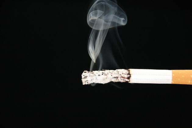 Burning cigarette, smoke, smoke clouds, nicotine, toxic, harmful, tar, McPBBO McPBBO