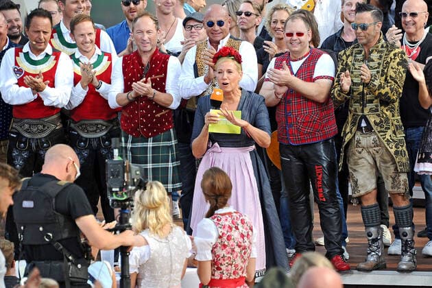 ZDF Fernsehgarten presenter Andrea Kiwi Kiewel during the ZDF entertainment show Fernsehgarten on 22 09 2019 in Mainz 20190922MWI3243