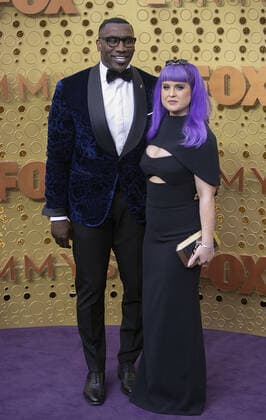 September 22, 2019, Los Angeles, California, U.S: Shannon Sharpe and Kelly Osbourne on the red carpet of the 71st Emmy Awards held at the Microsoft Theater on Sunday September 22, 2019 in Los Angeles, California. ARIANA RUIZ PI Los Angeles U.S. - ZUMAp124 20190922_zaa_p124_030 Copyright: xArianaxRuizx