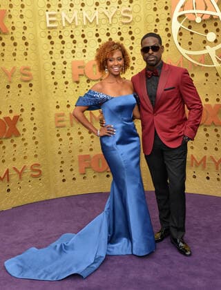 Ryan Michelle Bathe and Sterling K. Brown arrive for the 71st annual Primetime Emmy Awards held at the Microsoft Theater in downtown Los Angeles on Sunday, September 22, 2019.  LAP201909221013 CHRISTINExCHEW