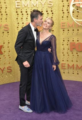 Graham Larson and Rhea Seehorn arrive for the 71st annual Primetime Emmy Awards held at the Microsoft Theater in downtown Los Angeles on Sunday, September 22, 2019.  LAP2019092248 CHRISTINExCHEW