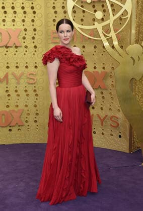Emily Hampshire arrives for the 71st annual Primetime Emmy Awards held at the Microsoft Theater in downtown Los Angeles on Sunday, September 22, 2019.  LAP20190922121 CHRISTINExCHEW