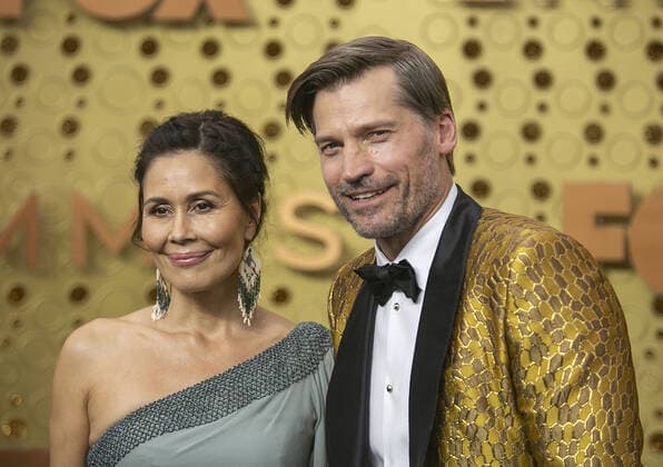 September 22, 2019, Los Angeles, California, U.S: Nukaaka Coster-Waldau (L) and Nikolaj Coster-Waldau on the red carpet of the 71st Emmy Awards held at the Microsoft Theater on Sunday September 22, 2019 in Los Angeles, California. ARIANA RUIZ PI Los Angeles U.S. - ZUMAp124 20190922_zaa_p124_256 Copyright: xArianaxRuizx