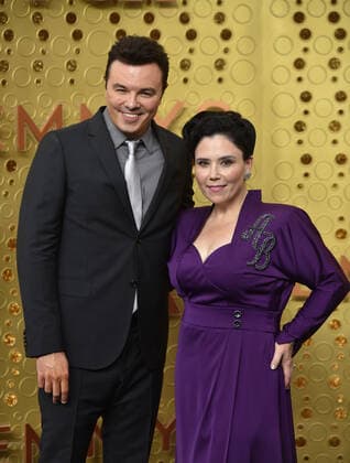 Seth MacFarlane (L) and Alex Borstein arrive for the 71st annual Primetime Emmy Awards held at the Microsoft Theater in downtown Los Angeles on Sunday, September 22, 2019.  LAP20190922632 CHRISTINExCHEW
