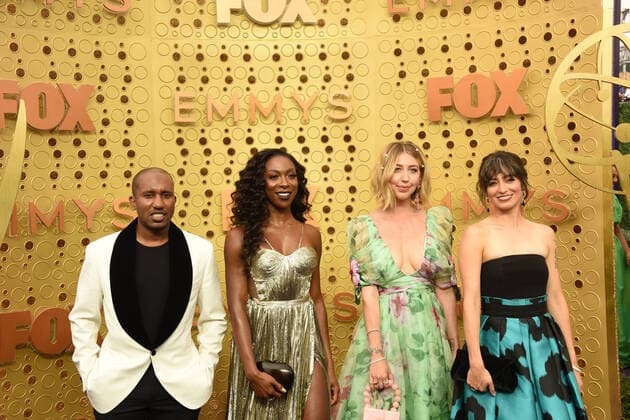 September 22, 2019, Los Angeles, California, USA: Chris Redd, Ego Nwodim, Heidi Garner, Melissa Villasenor arrives for Emmy Awards at the Microsoft Theater. USA - ZUMAh84_ 20190922_sha_h84_898 Copyright: xKathyxHutchinsx