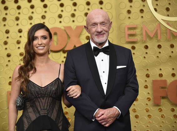 (L-R) Rebecca Elena Banks and Jonathan Banks arrive for the 71st annual Primetime Emmy Awards held at the Microsoft Theater in downtown Los Angeles on Sunday, September 22, 2019.  LAP201909221352 CHRISTINExCHEW