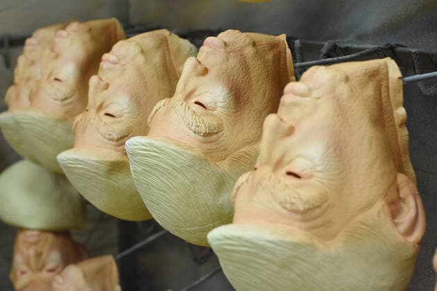 US President President Donald Trump latex mask manufacturing CUERNAVACA, MEXICO - SEPTEMBER 23: masks of U.S president Donald Trump seen during a manufacturing process, to be sold in stores around the world, on September 23, 2019 In Cuernavaca, Mexico  Copyright: xCarlosxTischlerx EYE_05347