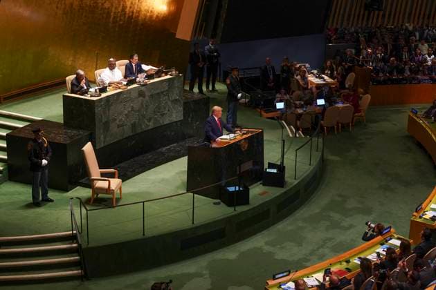USA: United Nations 74th General Assembly Day 1 US President Donald Trump addresses United Nations 74th General Assembly at UN Headquarters New York New York United States Pier 59 studios  LevxRadin
