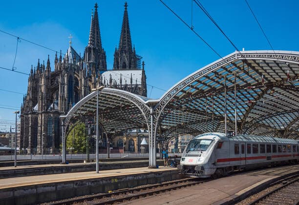 Cologne, Central Station and Cologne Cathedral