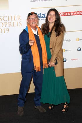 Otto Waalkes and Lilly Roberts at the German Radio Prize 2019 on 25 09 2019 in Hamburg German Radio Prize 2019 in Hamburg