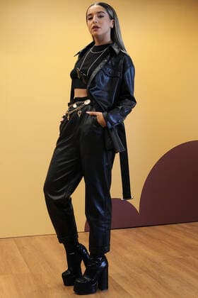 The pop singer and dancer, Lola indigo, during the Spanish Urban Music Event organized by Spotify on September 25, 2019 in Madrid, Spain.  (2019092531)