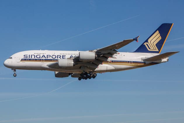 DEU, Germany, Hesse, Frankfurt am Main, 03 09 2019 Frankfurt am Main Airport, Frankfurt Airport, Registration 9V SKG Singapore Airlines Airbus A380 841