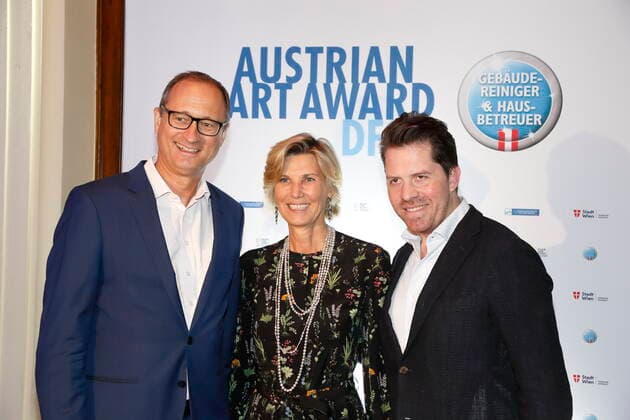 Austrian Art Award DFG 2019 Vienna, The Odeon Theatre, 26 09 2019 Andreas Mailath Pokorny, Desiree Treichl Stürgkh, Daniel Serafin Vienna Austria AVN101002334100