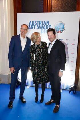Austrian Art Award DFG 2019 Vienna, The Odeon Theatre, 26 09 2019 Andreas Mailath Pokorny, Desiree Treichl Stürgkh, Daniel Serafin Vienna Austria AVN101002334101
