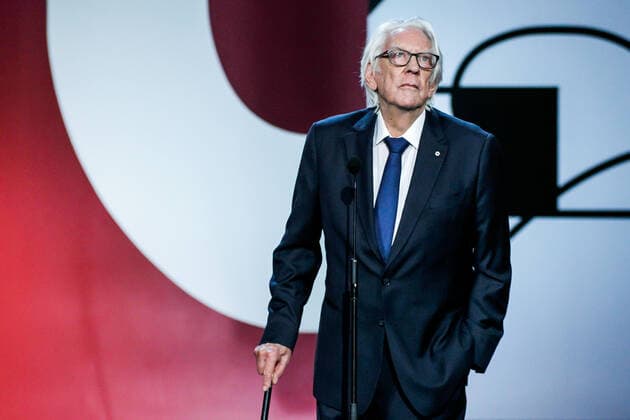 San Sebastian, SPAIN-September 26: Donald Sutherland receives the Donostia award for a lifetime achievements during the 67th San Sebastian film festival at El Kursaal in San Sebastian, Spain on September 26, 2019. Copyright: xJimmyxOlsenx