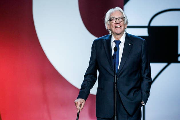 San Sebastian, SPAIN-September 26: Donald Sutherland receives the Donostia award for a lifetime achievements during the 67th San Sebastian film festival at El Kursaal in San Sebastian, Spain on September 26, 2019. Copyright: xJimmyxOlsenx