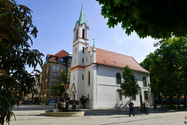 Schlosskirche, Spremberger Straße, Cottbus, Brandenburg, Deutschland *** Castle Church, Spremberger Straße, Cottbus, Brandenburg, Germany