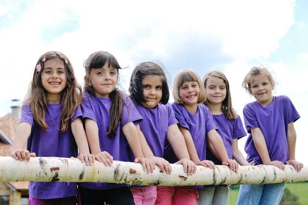 happy kids group have fun in nature outdoors park,model released, Symbolfoto ING_32193_63286