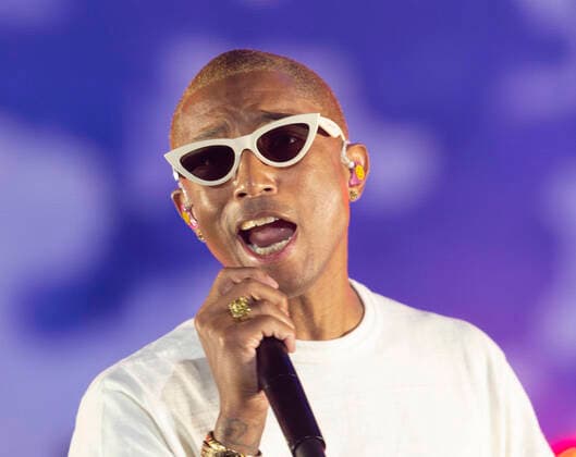 USA: 2019 Global Citizen Festival Pharrell Williams on stage during 2019 Global Citizen Festival at Central Park New York New York United States Central Park  LevxRadin