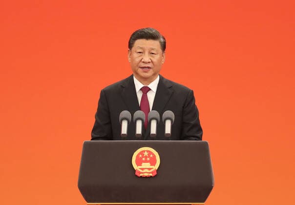 (190929) -- BEIJING, Sept. 29, 2019 -- Chinese President Xi Jinping, also general secretary of the Communist Party of China Central Committee and chairman of the Central Military Commission, delivers a speech at the presentation ceremony of the national medals and honorary titles of the People s Republic of China at the Great Hall of the People in Beijing, capital of China, Sept. 29, 2019. Xi presented the medals to the awardees before the speech. ) CHINA-BEIJING-NATIONAL MEDALS AND HONORARY TITLES-PRESENTATION CEREMONY (CN) YaoxDawei 
