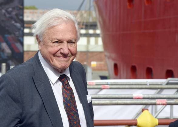 IMAGO ICONS: Sir David Attenborough 26 09 2019 - Sir David Attenborough, during the naming ceremony of Britain s new polar research ship, the RRS Sir David Attenborough at Camel Laird Shipyard in Birkenhead, Merseyside. Photo Credit: ALPR AdMedia 245612 2019-09-26 Merseyside Birkenhead Royaume Uni  Copyright: xAdMediax STAR_245612_011