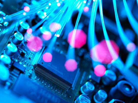 Fibre optics carrying data passing across electronic circuit board property released  ABRF00609