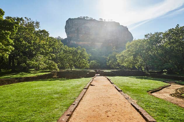 View to Lion Rock with castle, Sigiriya, Sri Lanka  CVF01337