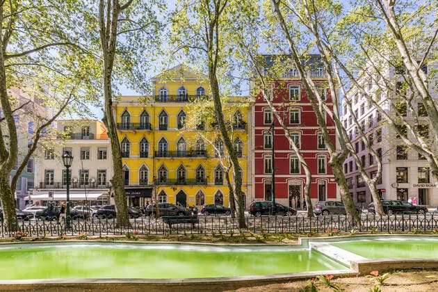 Portugal, Lisbon, Old buildings at Avenida da Liberdade  WDF05310