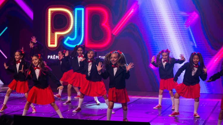 SÃO PAULO, SP - 01.10.2019: PREMIO JOVEM BRASILEIRO PJB - Group of children dance during the Young Brazilian Award (PJB) event, which awards the most outstanding young people in Brazil and worldwide, this Tuesday (01) October at the memorial in São Paulo, SP. x1803956x  BrunoxFernandes