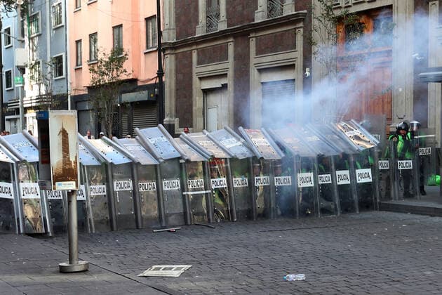October 2, 2019 EUM20191002NAC44 JPG MEXICO CITY, ProtestsProtests October 2 Aspects of the riots generated during the march held this October 2, 2019 in the streets of the Historic Center, held to commemorate the 1968 student massacre Photo Agency EL UNIVERSALDiego Simon SanchezAFBV  - ZUMAu78_ 20191002_zaf_u78_073 Copyright: xElxUniversalx