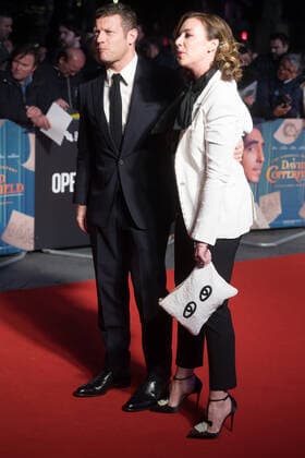 63rd BFI London Film Festival -The European Premiere of The Personal History of David Copperfield London, UK. Dermot O Leary and wife Dee Koppang at The European Premiere of The Personal History of David Copperfield at The 63rd BFI London Film Festival at Odeon Luxe, Leicester Square, London, England, UK. Wednesday 2 October 2019. LMK370 -J5534-031019 