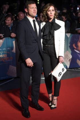 63rd BFI London Film Festival -The European Premiere of The Personal History of David Copperfield London, UK. Dermot O Leary and wife Dee Koppang at The European Premiere of The Personal History of David Copperfield at The 63rd BFI London Film Festival at Odeon Luxe, Leicester Square, London, England, UK. Wednesday 2 October 2019. LMK370 -J5534-031019 