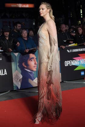 63rd BFI London Film Festival -The European Premiere of The Personal History of David Copperfield London, UK. Gwendoline Christie at The European Premiere of The Personal History of David Copperfield at The 63rd BFI London Film Festival at Odeon Luxe, Leicester Square, London, England, UK. Wednesday 2 October 2019. LMK370 -J5534-031019 
