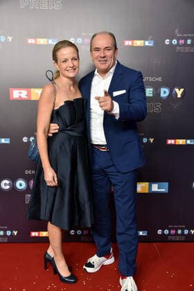 Wolfram Kons with wife Alexa Apermann comes to Cologne on 02 10 2019 for the award of the 20 German Comedy Prize 2019, he is awarded annually to comedians, for comedy shows and moderations