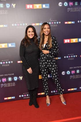 Nina Moghaddam and Alexandra Maurer , l r, comes to Cologne on 02 10 2019 for the award of the 20 German Comedy Prize 2019, which is awarded annually to comedians, for comedy shows and moderations.