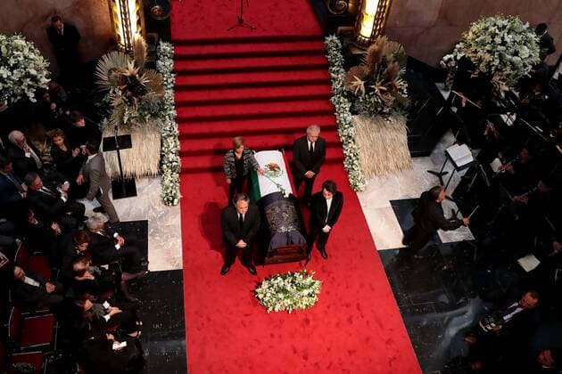 October 3, 2019 EUM20191003CUL03 JPG MEXICO CITY TributeHomage Leon Portilla October 3, 2019 Aspects of the present body tribute to historian Miguel Leon Portilla at the Palacio de Bellas Artes Photo Agency EL UNIVERSALJuan BoitesEELG  - ZUMAu78_ 20191003_zaf_u78_026 Copyright: xElxUniversalx