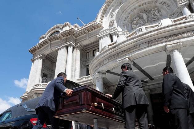 October 3, 2019 EUM20191003CUL08 JPG MEXICO CITY TributeHomage Leon Portilla October 3, 2019 Aspects of the present body tribute to historian Miguel Leon Portilla at the Palacio de Bellas Artes Photo Agency EL UNIVERSALJuan BoitesEELG  - ZUMAu78_ 20191003_zaf_u78_028 Copyright: xElxUniversalx