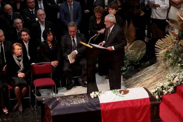 October 3, 2019 EUM20191003CUL07 JPG MEXICO CITY TributeHomage Leon Portilla October 3, 2019 Aspects of the present body tribute to historian Miguel Leon Portilla at the Palacio de Bellas Artes Photo Agency EL UNIVERSALJuan BoitesEELG  - ZUMAu78_ 20191003_zaf_u78_029 Copyright: xElxUniversalx
