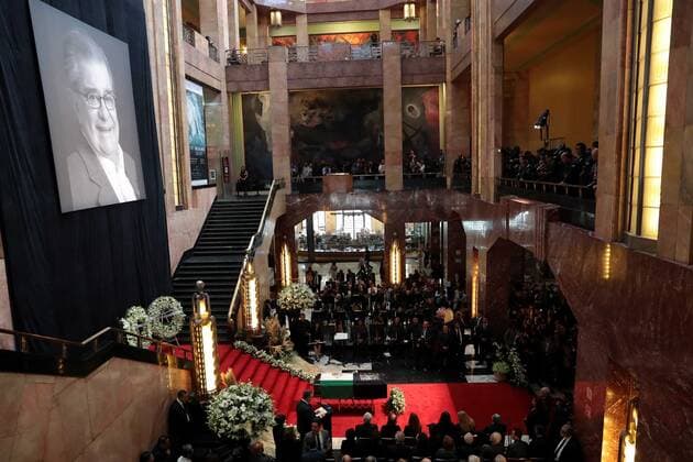 October 3, 2019 EUM20191003CUL11 JPG MEXICO CITY TributeHomage Leon Portilla October 3, 2019 Aspects of the present body tribute to historian Miguel Leon Portilla at the Palacio de Bellas Artes Photo Agency EL UNIVERSALJuan BoitesEELG  - ZUMAu78_ 20191003_zaf_u78_044 Copyright: xElxUniversalx