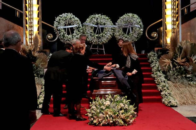 October 3, 2019 EUM20191003CUL10 JPG MEXICO CITY TributeHomage Leon Portilla October 3, 2019 Aspects of the present body tribute to historian Miguel Leon Portilla at the Palacio de Bellas Artes Photo Agency EL UNIVERSALJuan BoitesEELG  - ZUMAu78_ 20191003_zaf_u78_045 Copyright: xElxUniversalx