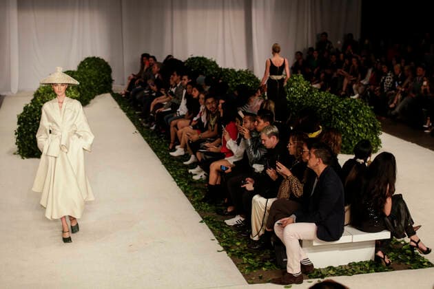 (191009) -- MEXICO CITY, Oct. 9, 2019 -- A model presents a creation at the Abel Lopez Show during the Mercedes-Benz Fashion Week in Mexico City, Mexico, Oct. 8, 2019. (Photo by Xinhua) MEXICO-MEXICO CITY-FASHION WEEK-ABEL LOPEZ FranciscoxCanedo 