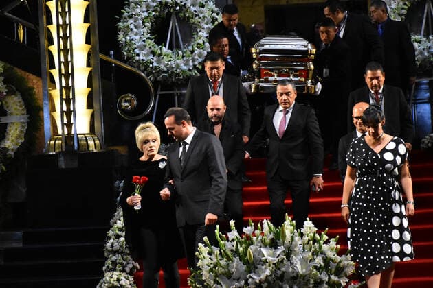 Jose Jose posthumous tribute in Mexico MEXICO CITY, MEXICO - OCTOBER 9: Jose Joel, Anel Norena, Marysol Estrella Ortiz Norena during a posthumous tribute of Singer Jose Jose at Palacio de Bellas Artes on October 9, 2019 in Mexico City, Mexico  Copyright: xCarlosxTischlerx EYE_9245